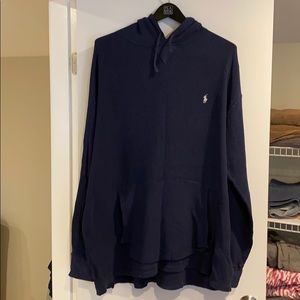 Men’s Polo 3XLT Navy waffle long sleeve shirt